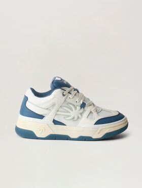 PALM ANGELS Palm Skate Sneakers WHITE DUSTY BLUE PMIA10YS26LEA001