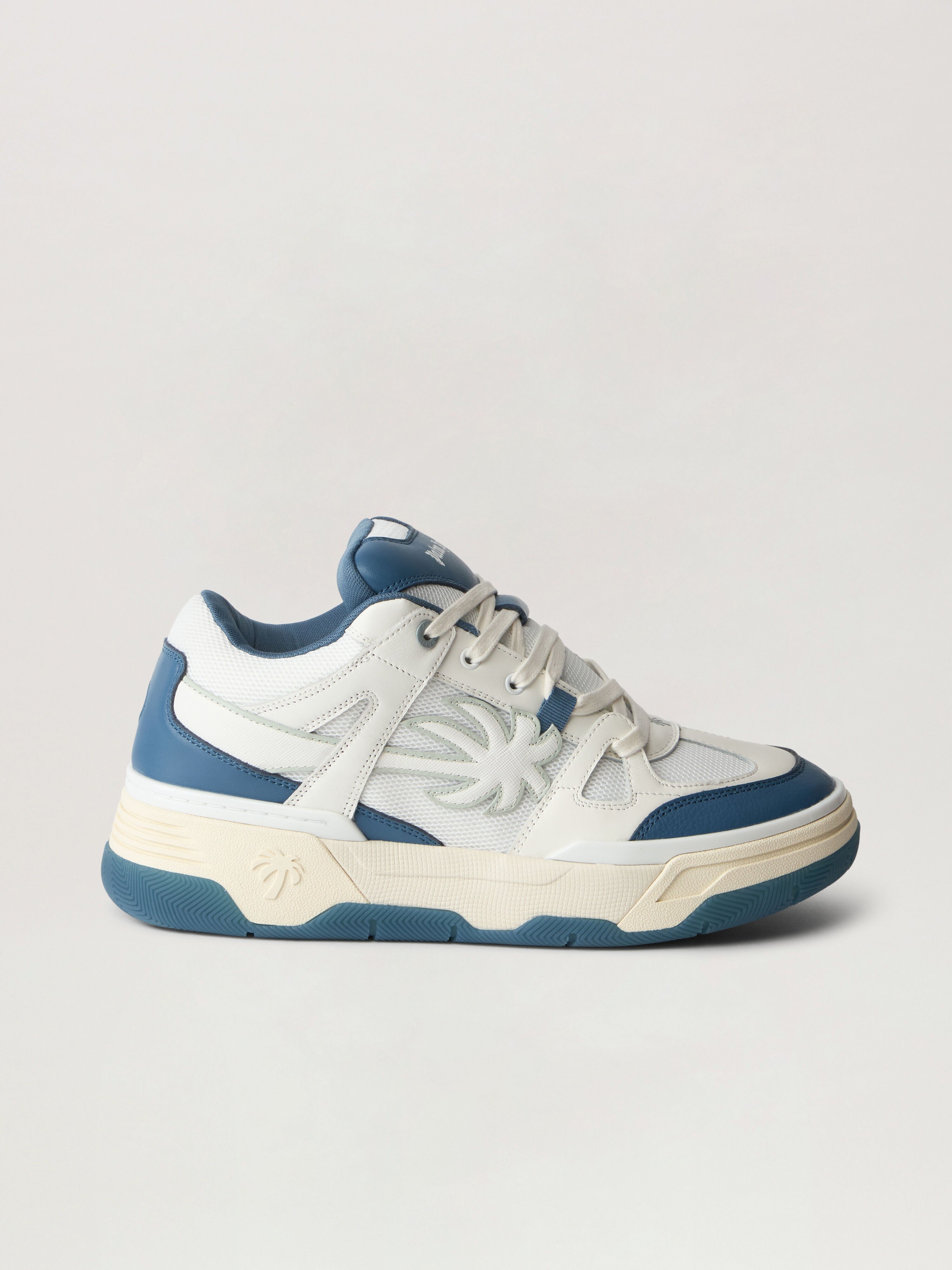 PALM ANGELS Palm Skate Sneakers WHITE DUSTY BLUE PMIA10YS26LEA001