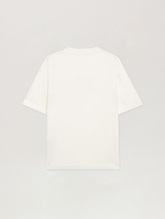 Curved Logo T-Shirt PALM ANGELS Curved Logo T-Shirt OFF WHITE - BLACK PMAA109F25JER003