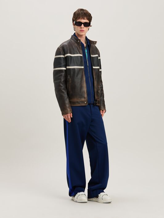 PALM ANGELS  Trainingsjacke NAVY BLUE - BLUE PMCJ044S25FAB001