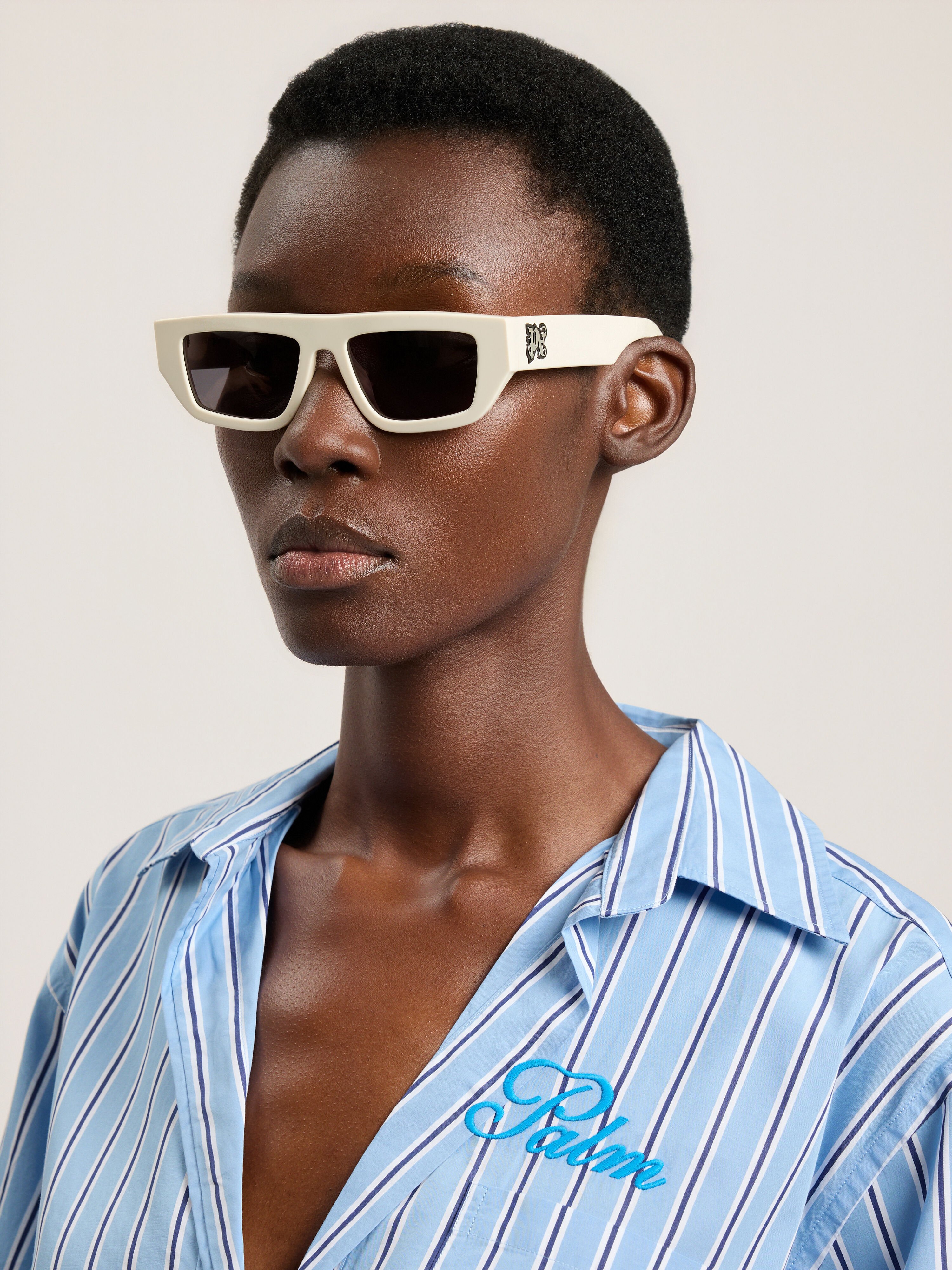 Hercules Sunglasses PALM ANGELS Hercules Sunglasses SHINY WHITE PA1033010753
