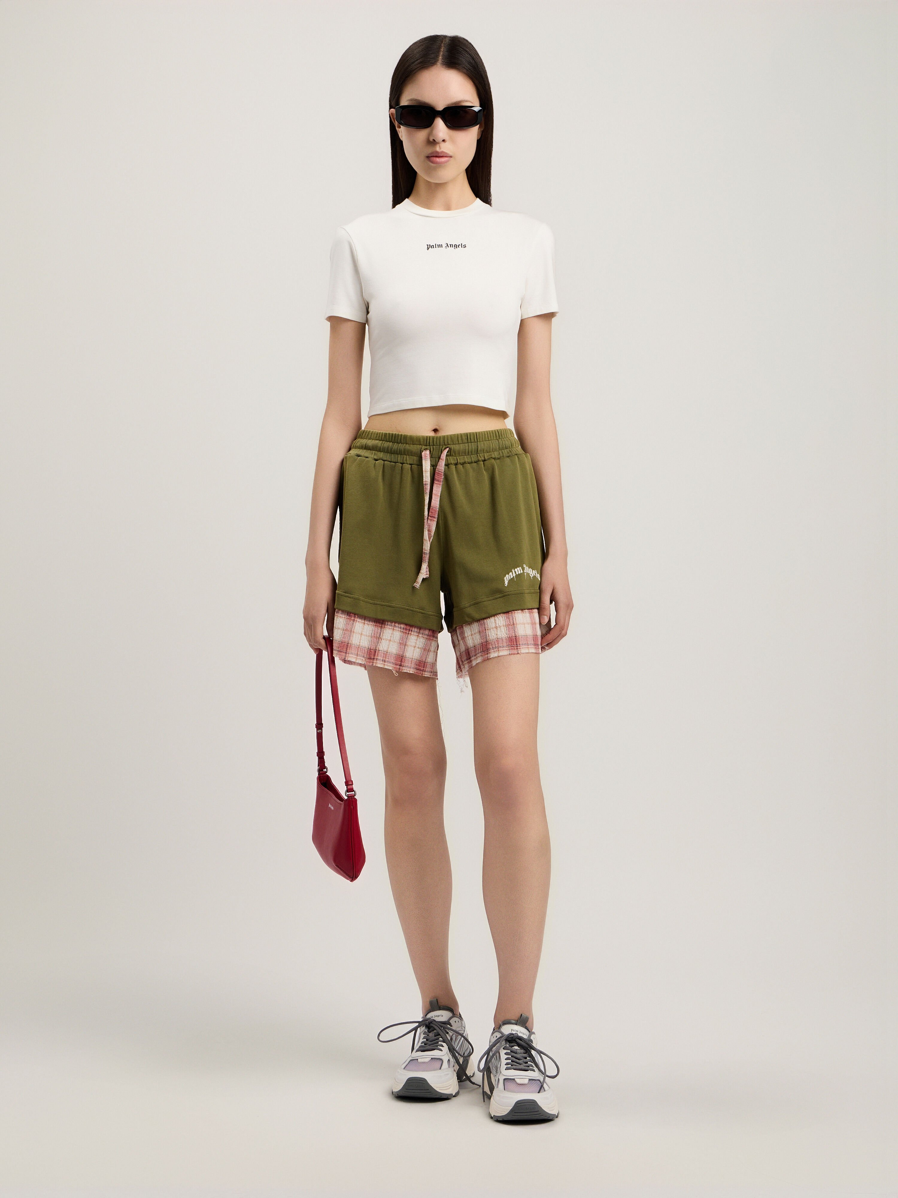 PALM ANGELS Classic Logo Baby T-Shirt OFF WHITE BLACK PWAA077S26JER001