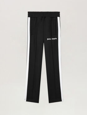 PALM ANGELS Slim Track Pants BLACK WHITE PMCJ005C99FAB001
