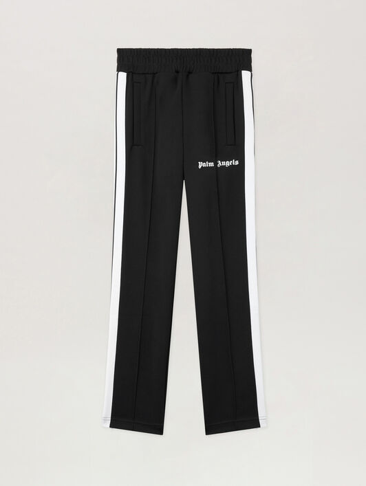 PALM ANGELS Slim Track Pants BLACK WHITE PMCJ005C99FAB001