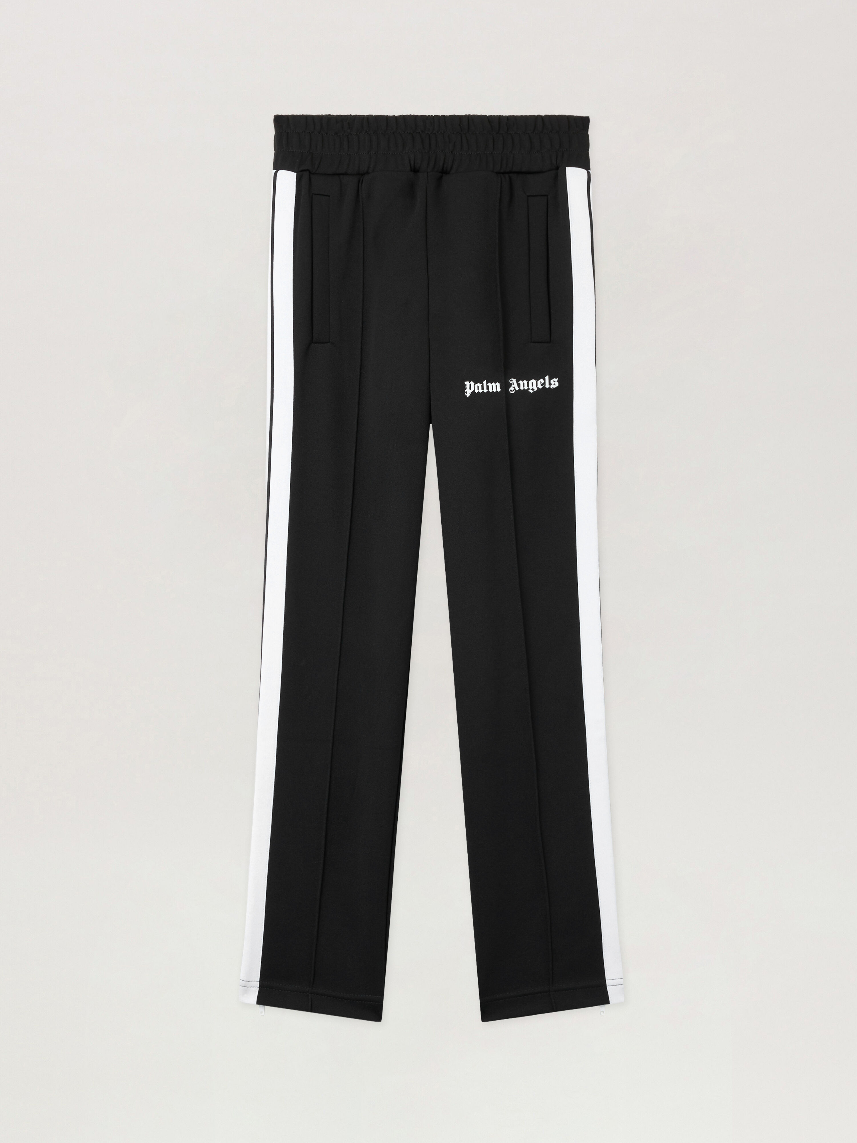 PALM ANGELS Slim Track Pants BLACK WHITE PMCJ005C99FAB001