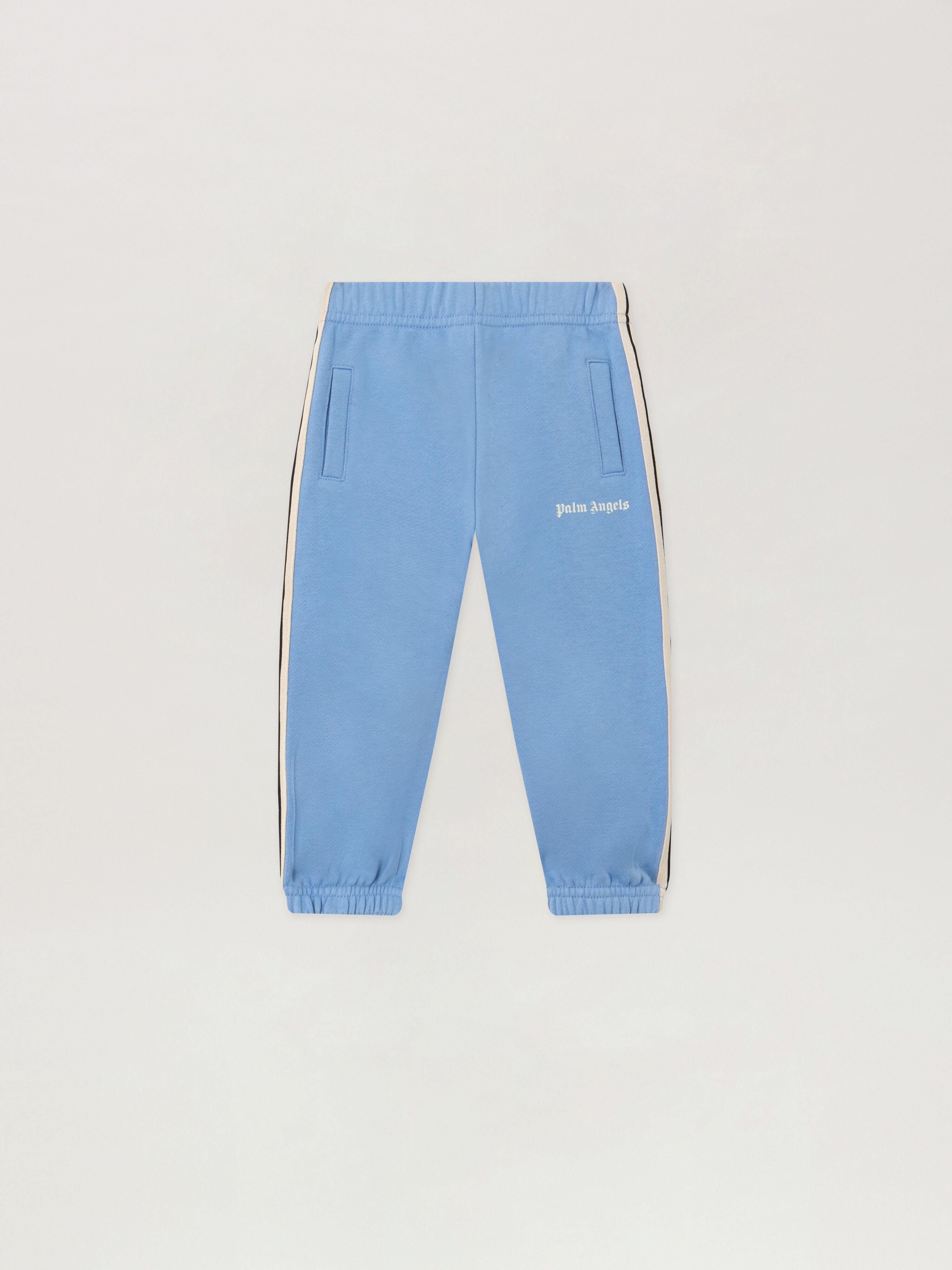 PALM ANGELS Pa New Track Sweatpants DUSTY BLUE - OFF WHITE PB4X003F25FLE001
