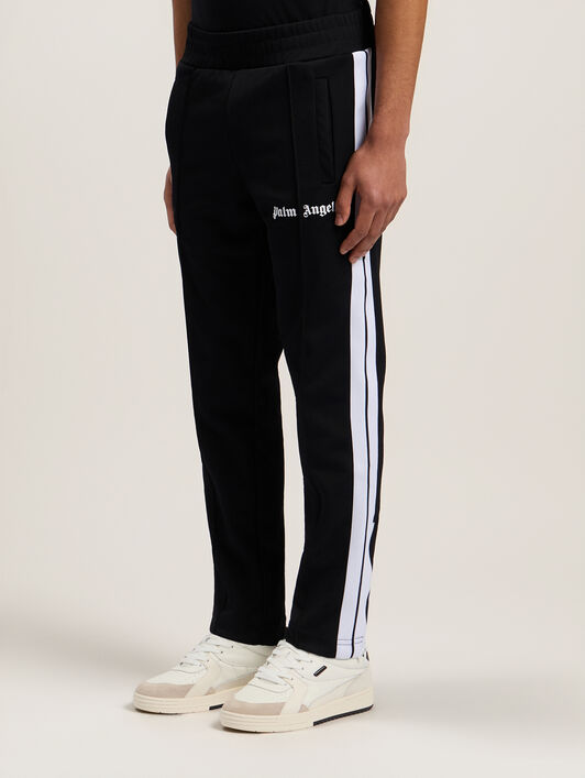 PALM ANGELS Slim Track Pants BLACK WHITE PMCJ005C99FAB002