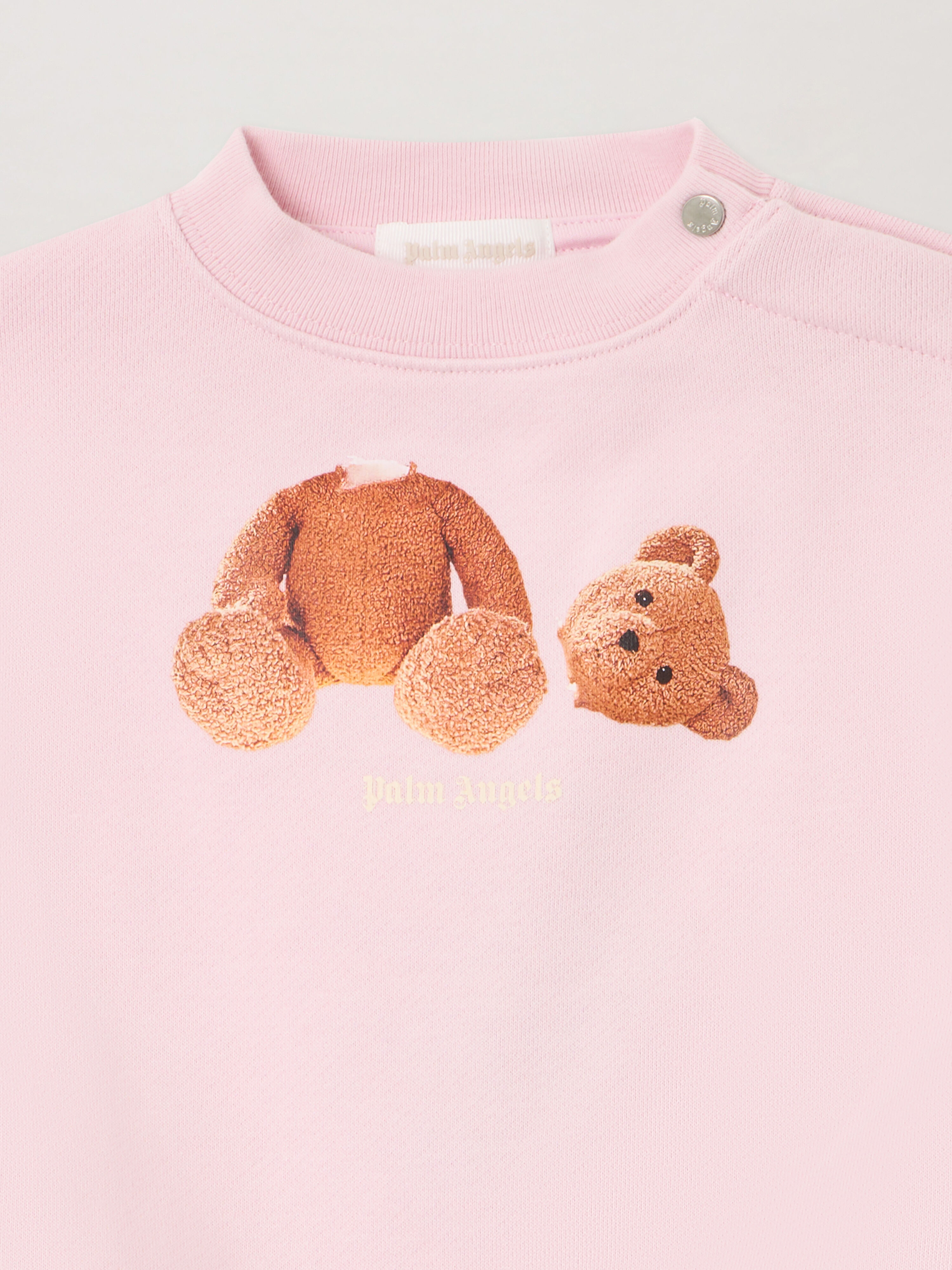 PALM ANGELS Pa Bear Crew SOFT PINK - BROWN PGXC001F25FLE001