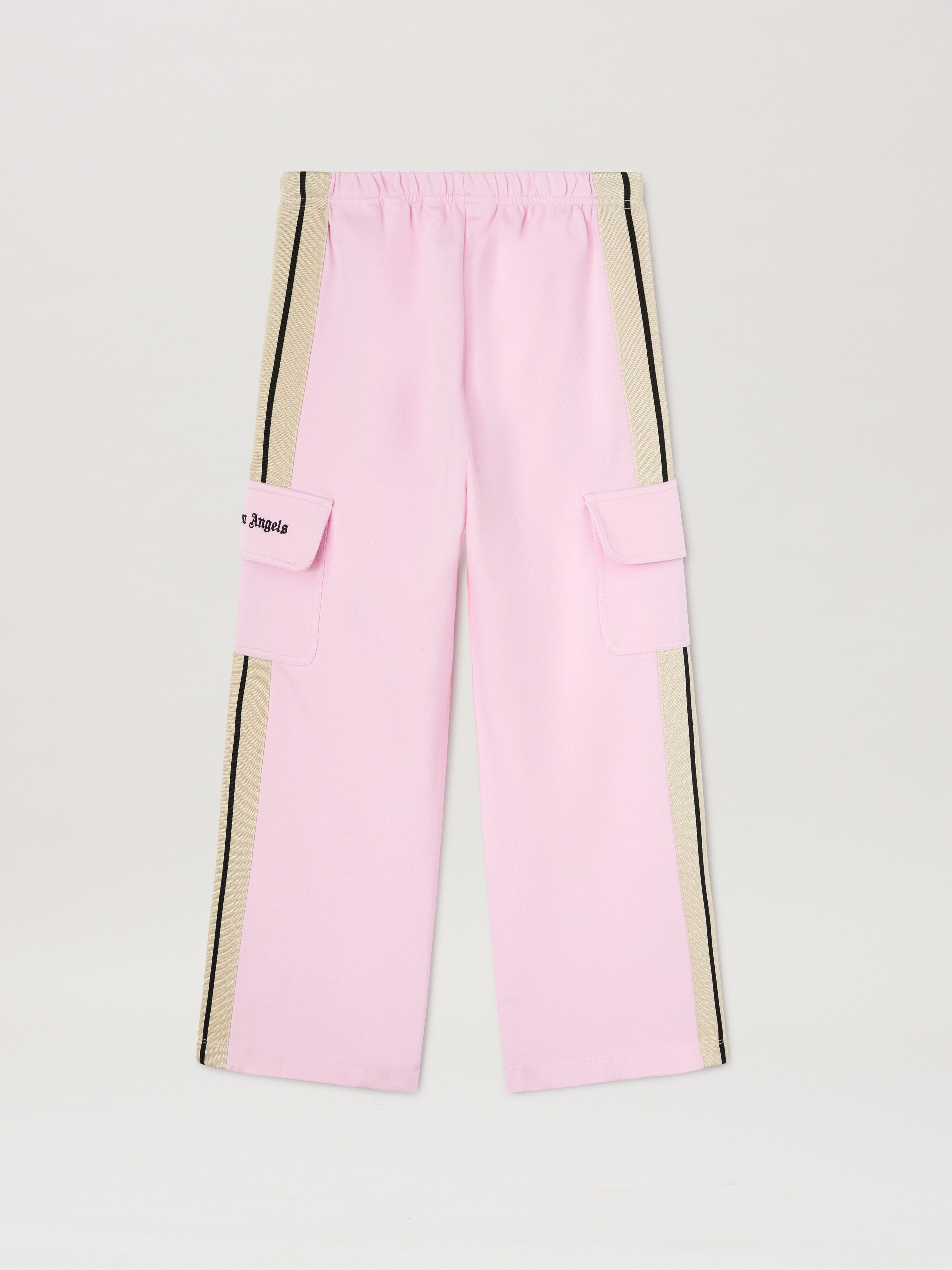 PALM ANGELS  Track cargo wide pants ROSE PINK BLACK PGCJ011S25FLE001