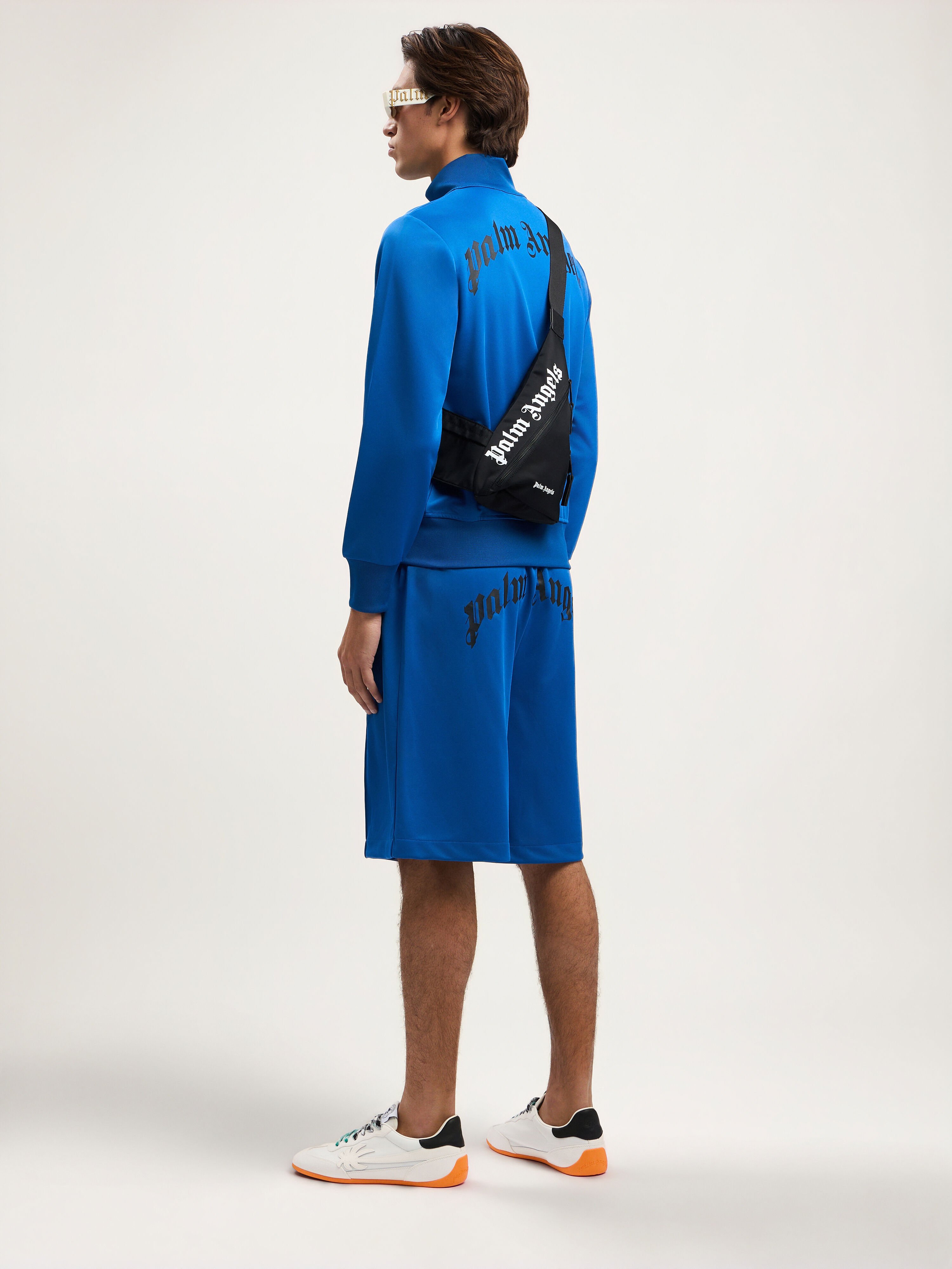 Curved Logo Shoulder Bag PALM ANGELS Curved Logo Shoulder Bag BLACK WHITE PMNQ01DS26FAB001