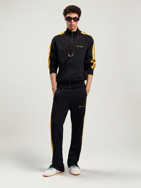 PALM ANGELS Classic Logo Track Jacket BLACK - YELLOW PMBD058F25FAB001