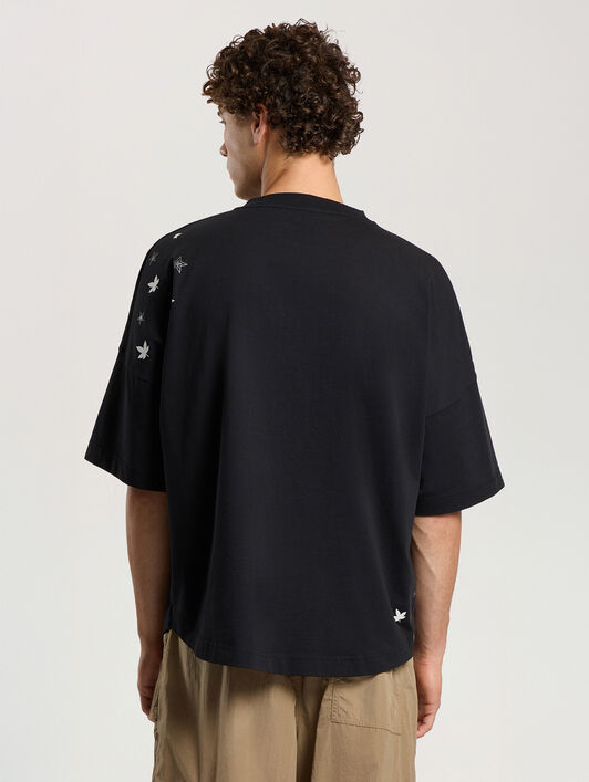 Feel High Oversized T-Shirt PALM ANGELS Feel High Oversized T-Shirt BLACK - OFF WHITE PAMAA05F26JR01