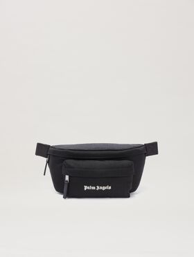 PALM ANGELS  Classic logo fanny pack IVORY - BLACK PMAA001S25JER007