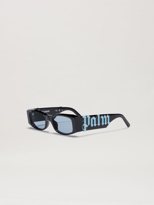 PALM ANGELS  Angel sunglasses BLACK - LIGHT BLUE PERI007C99PLA001