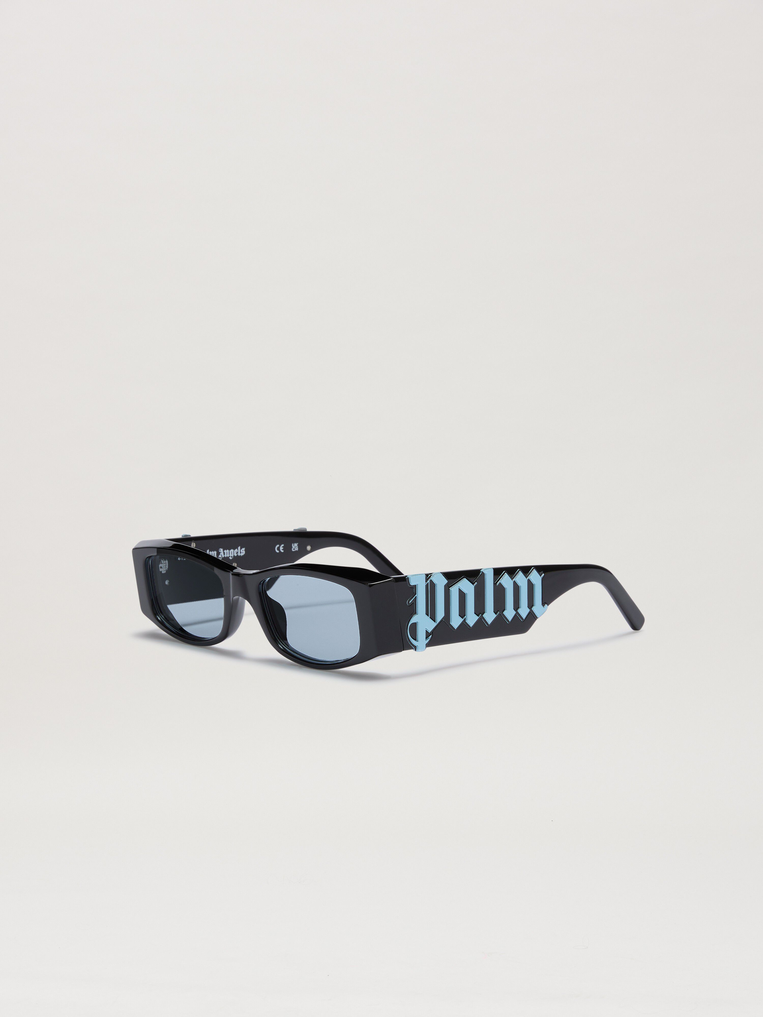 PALM ANGELS  Angel sunglasses BLACK - LIGHT BLUE PERI007C99PLA001
