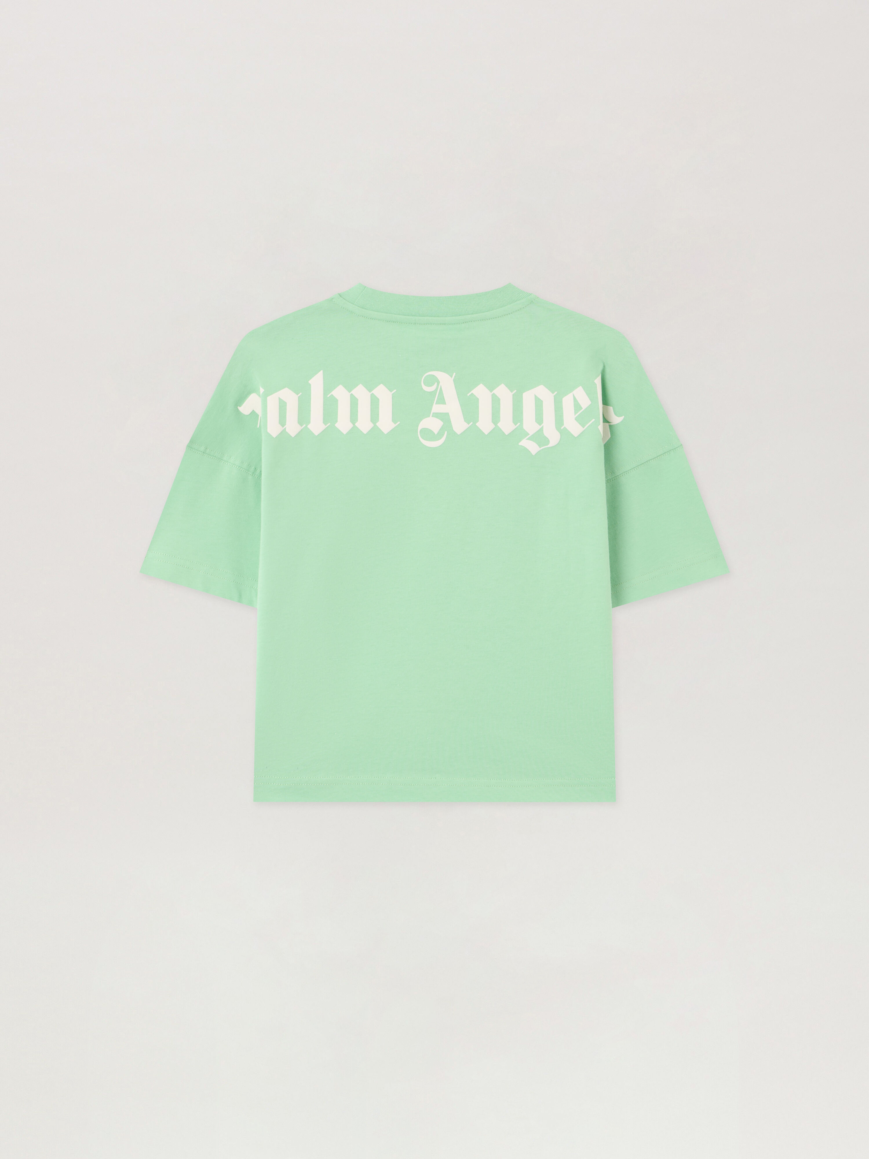 PALM ANGELS Overlogo Over T-Shirt VERDE/GREEN PBAA002S26JER001