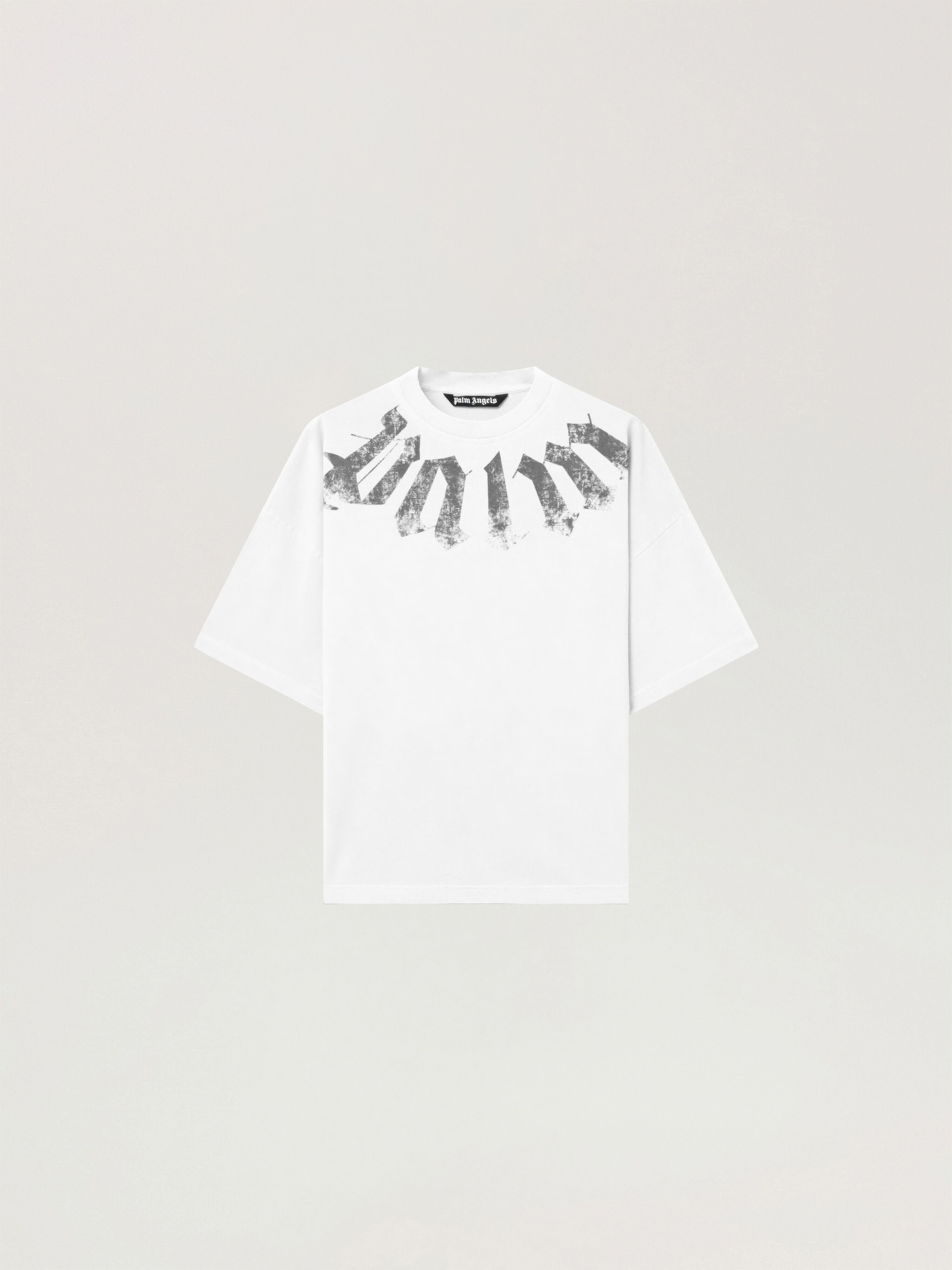 Big Neck Logo Loose T-Shirt PALM ANGELS Big Neck Logo Loose T-Shirt OFF WHITE - BLACK PAMAA03F26JR01