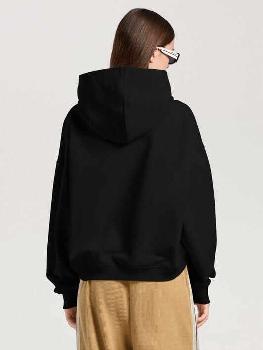 Icon Palm Loose Hoodie PALM ANGELS Icon Palm Loose Hoodie BLACK - PINK PAWBB05W26FL02