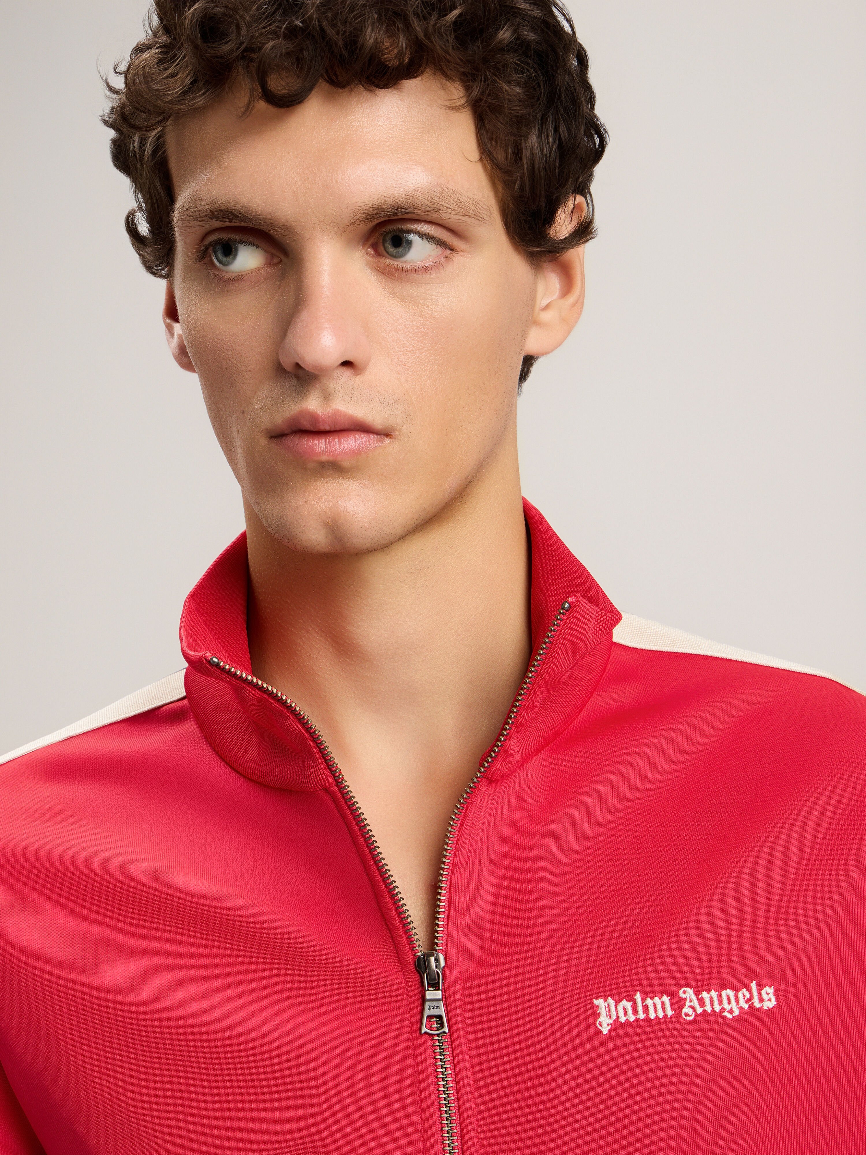 PALM ANGELS Classic Logo Track Jacket RED OFF WHITE PMBD058S26FAB001