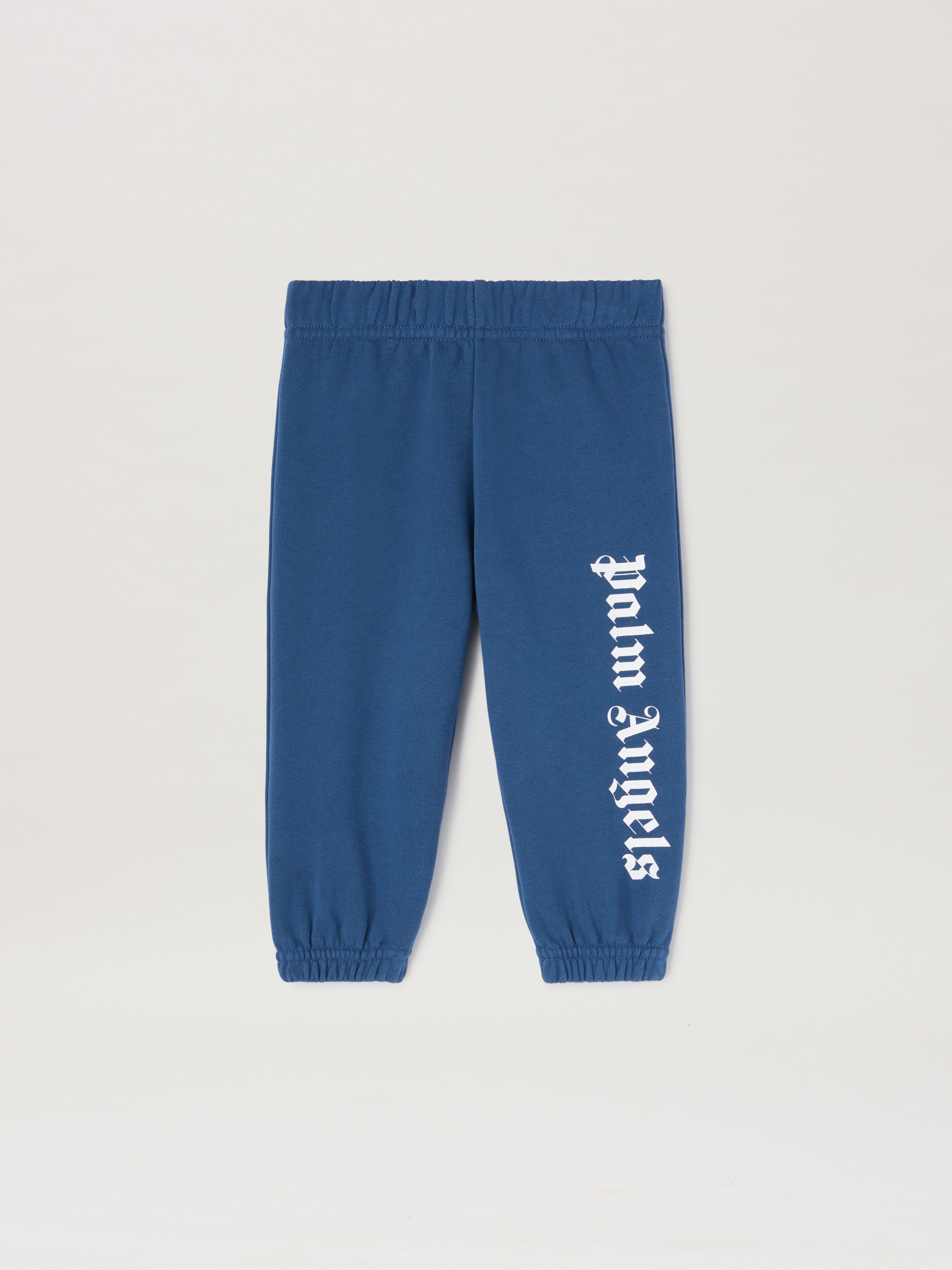 PALM ANGELS  Overlogo sweatpants BLUE OFFWHITE PBXD001S25FLE001