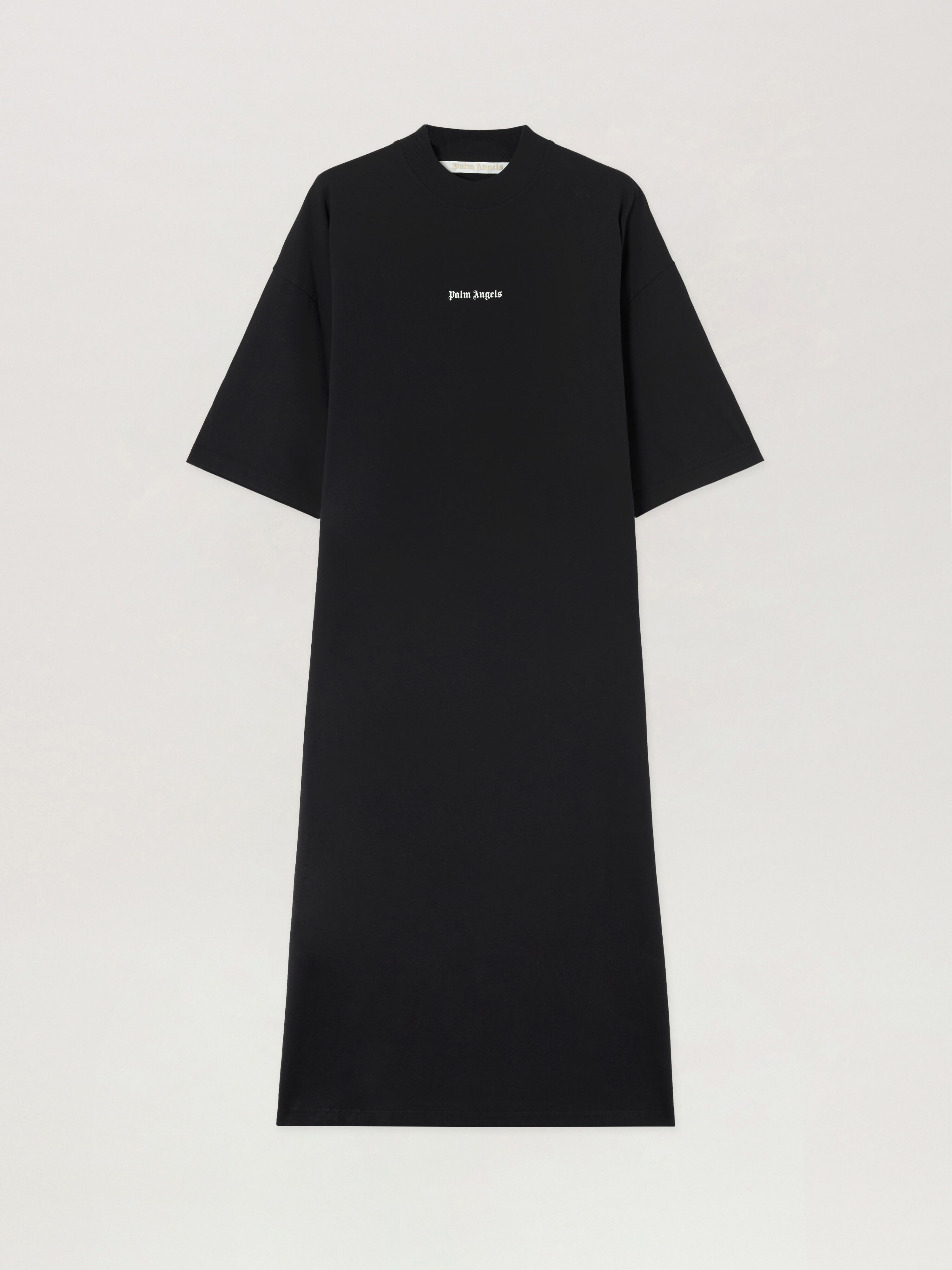 PALM ANGELS Milan LA Maxi T-shirt Dress BLACK OFF WHITE PWDH008S26JER001