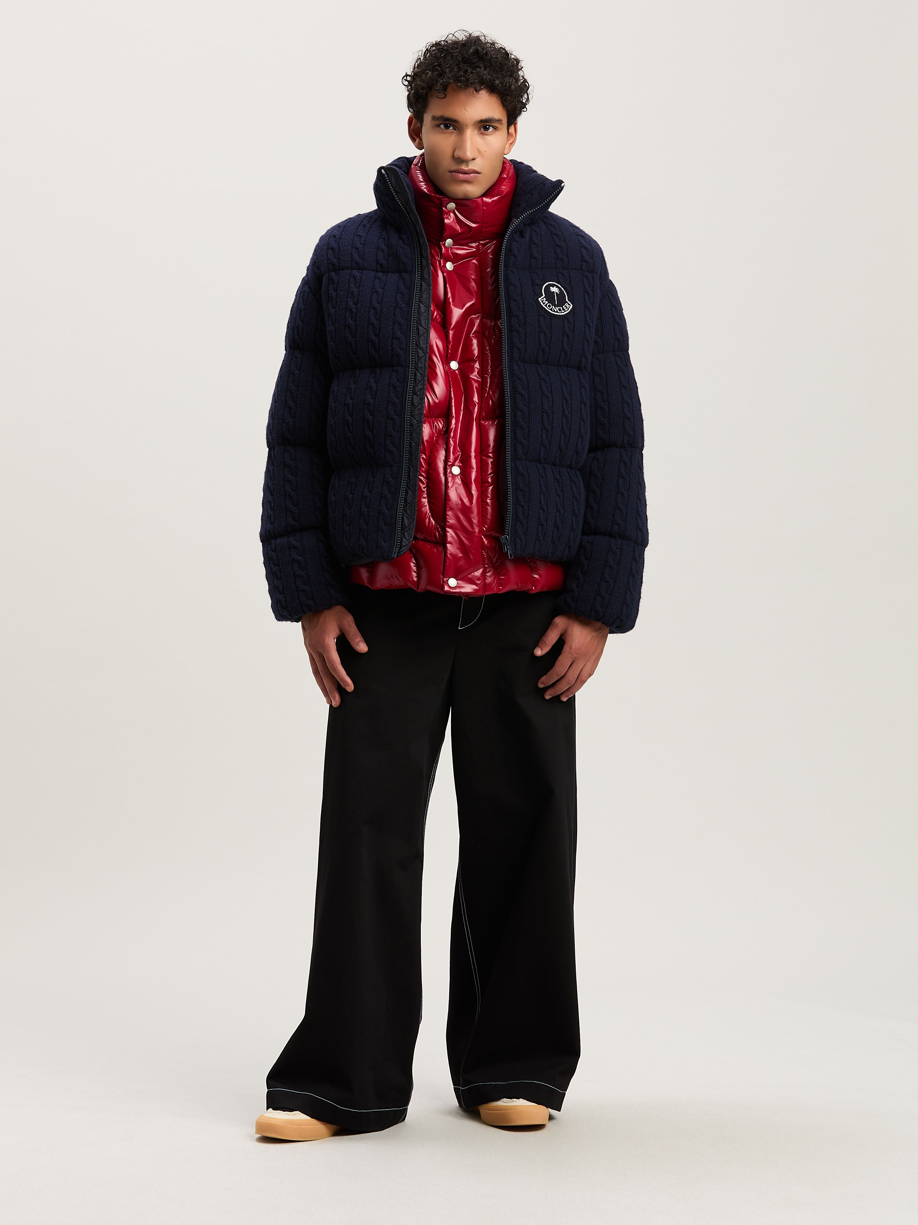 PALM ANGELS  Austru down jacket Moncler x Palm Angels NAVY BLUE - NO COLOR PMEJ007T25KNI001