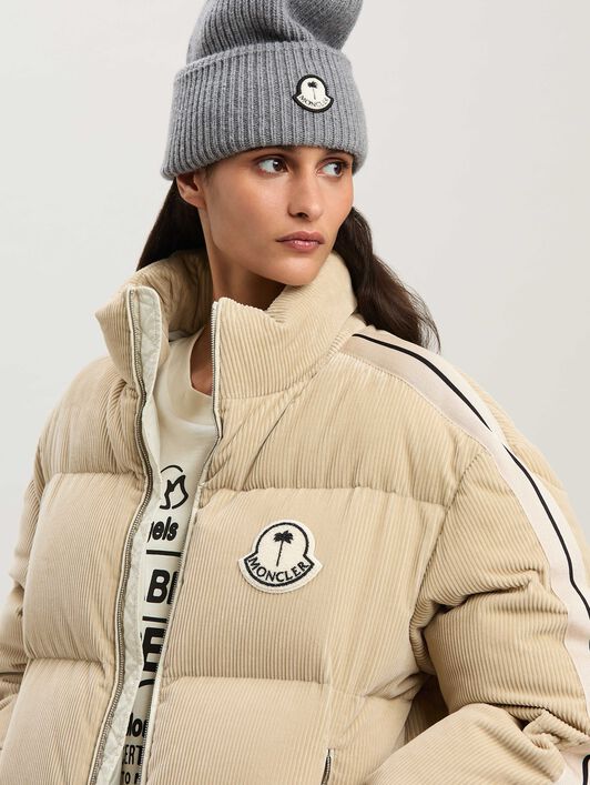 PALM ANGELS  Abrolhos down jacket Moncler x Palm Angels BEIGE - WHITE PMEJ008T25FAB001