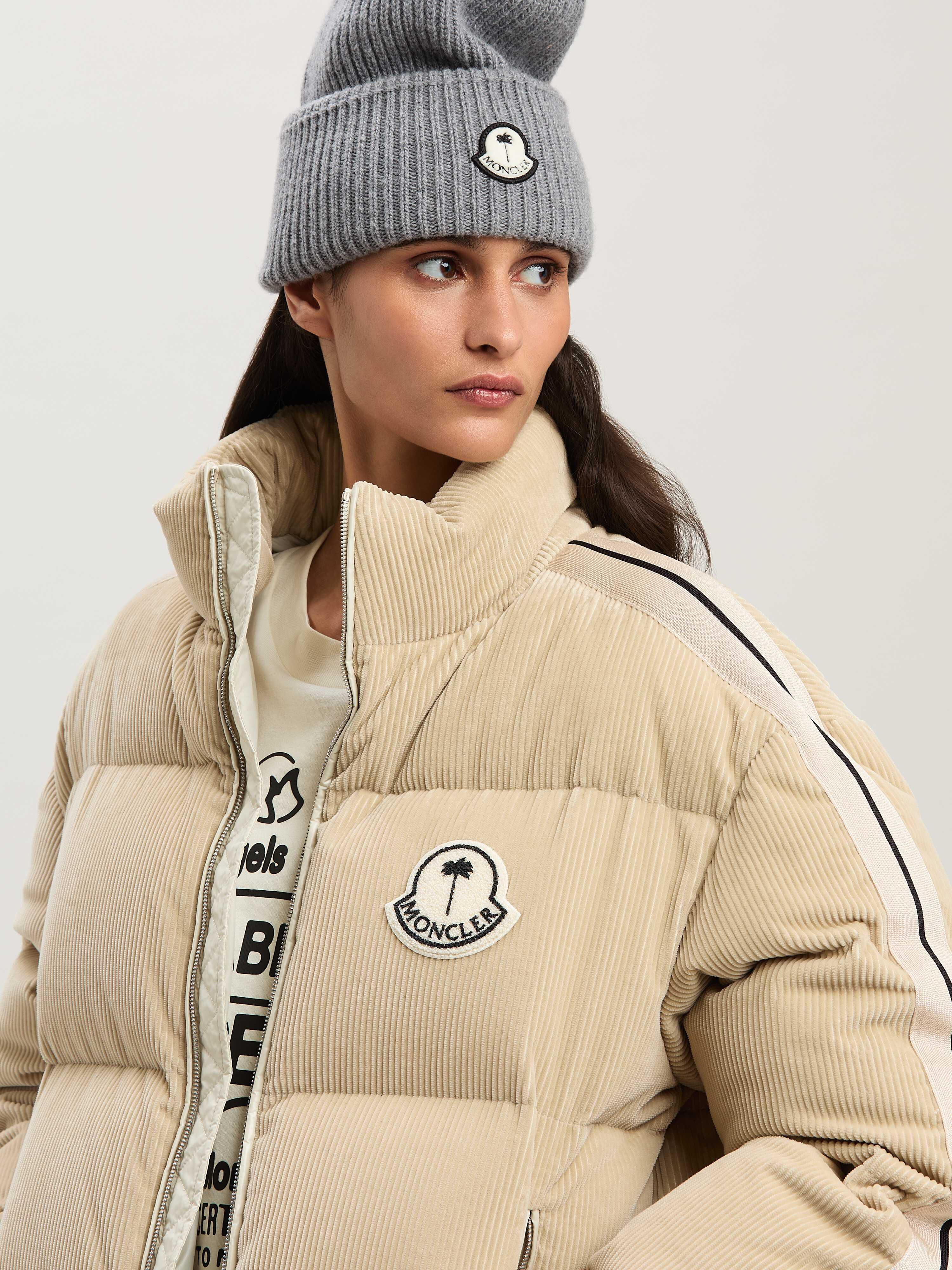 PALM ANGELS  Abrolhos down jacket Moncler x Palm Angels BEIGE - WHITE PMEJ008T25FAB001