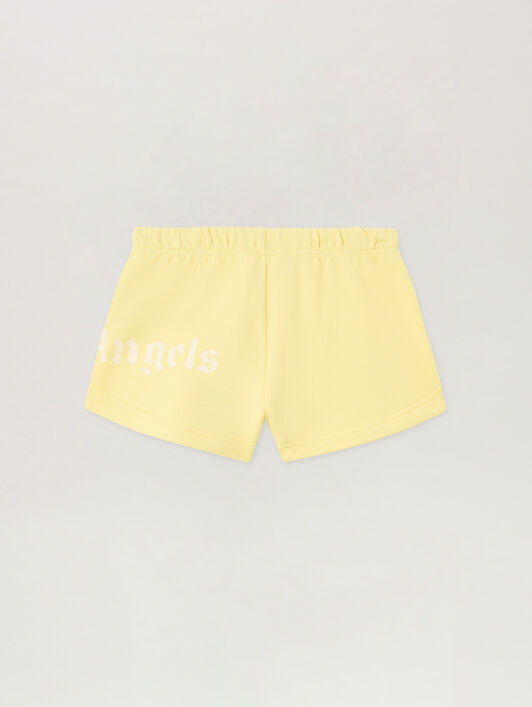 PALM ANGELS Overlogo Sweat Short GIALLO/YELLOW PGCI005S26FLE002