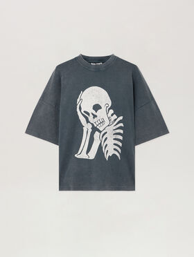 PALM ANGELS Skull Loose T-Shirt BLACK OFF WHITE PMAA10DS26JER007