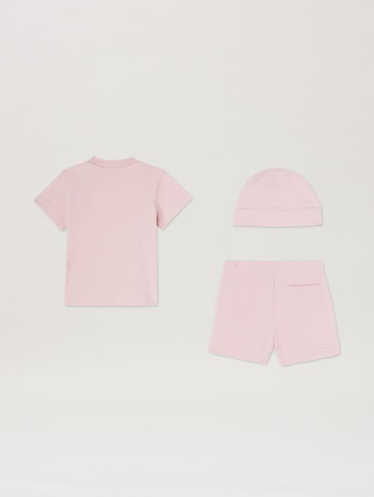 PALM ANGELS  3 pieces gift set LIGHT PINK OFFWHITE PG2X012S25JER001
