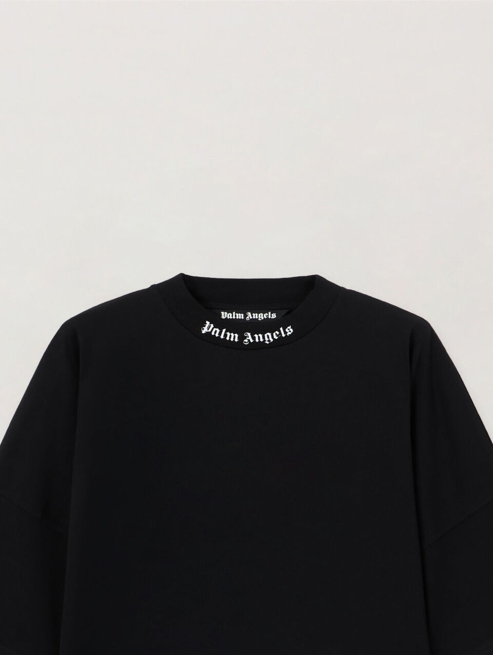 PALM ANGELS Classic Logo Over Tee BLACK WHITE PMAA002C99JER001