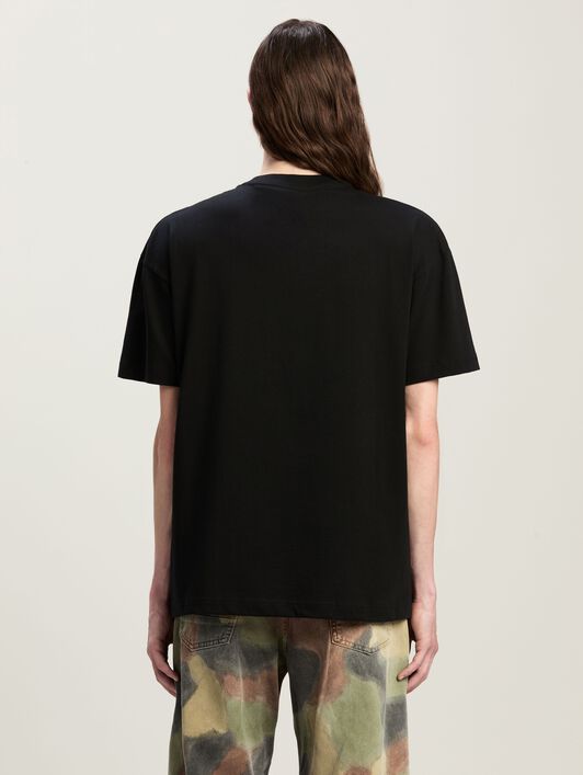 Las Vegas Monogram Spray Tee PALM ANGELS Las Vegas Monogram Spray Tee BLACK - GOLD PMAA001C99JER031