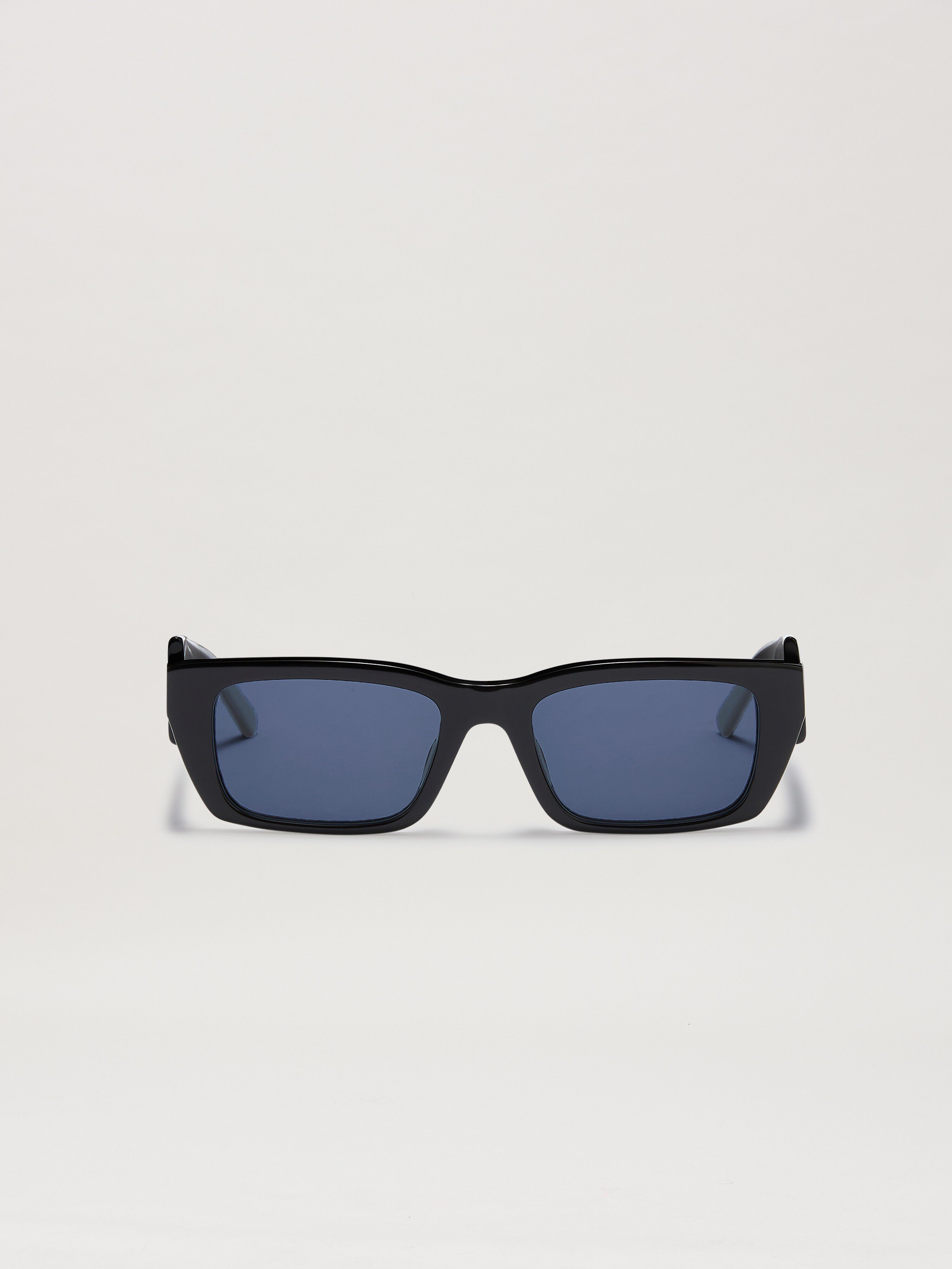 PALM ANGELS  Palm sunglasses BLACK - BLUE PERI002C99PLA001