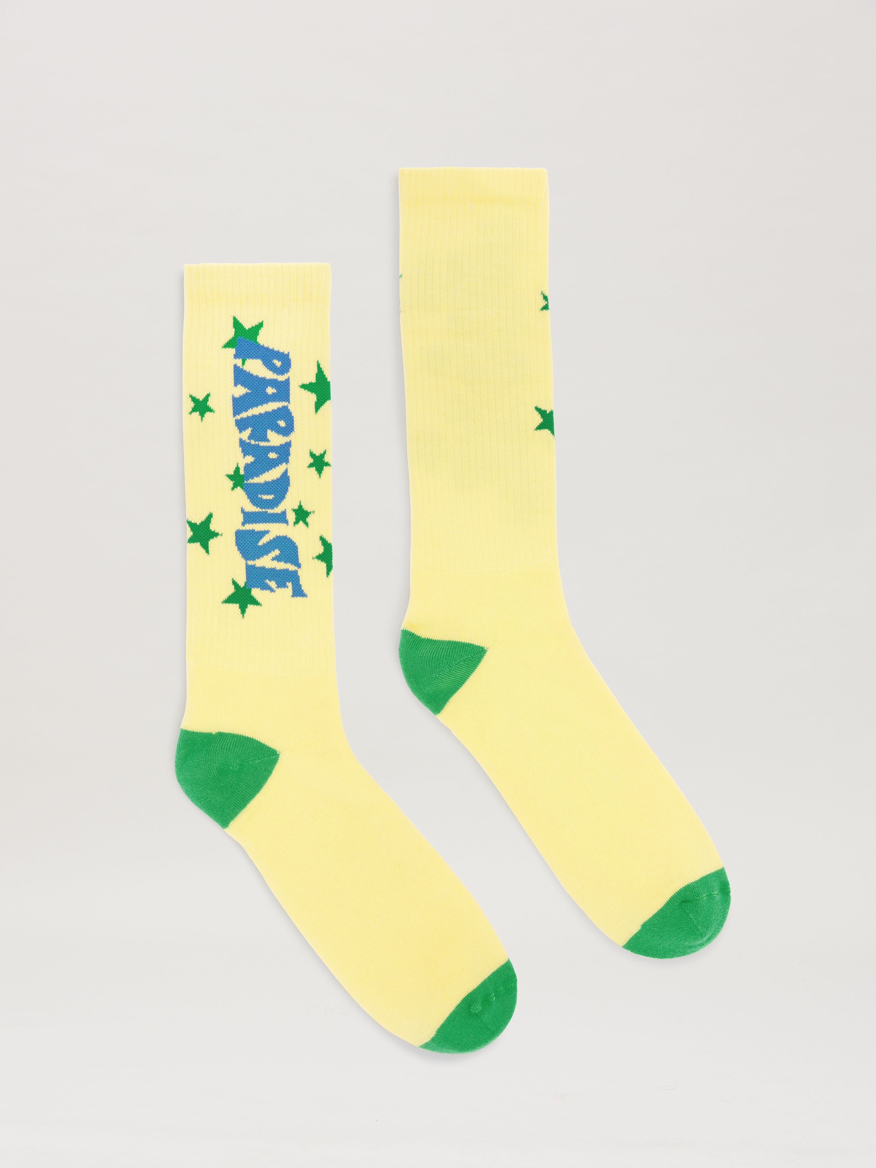 PALM ANGELS  Paradise Socken YELLOW - BLUE PMRA001S25FAB002