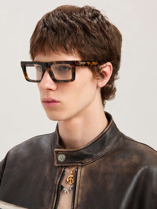 PALM ANGELS  Style 1A eyewear DARK BROWN - NO COLOR PERJ01AS25PLA001