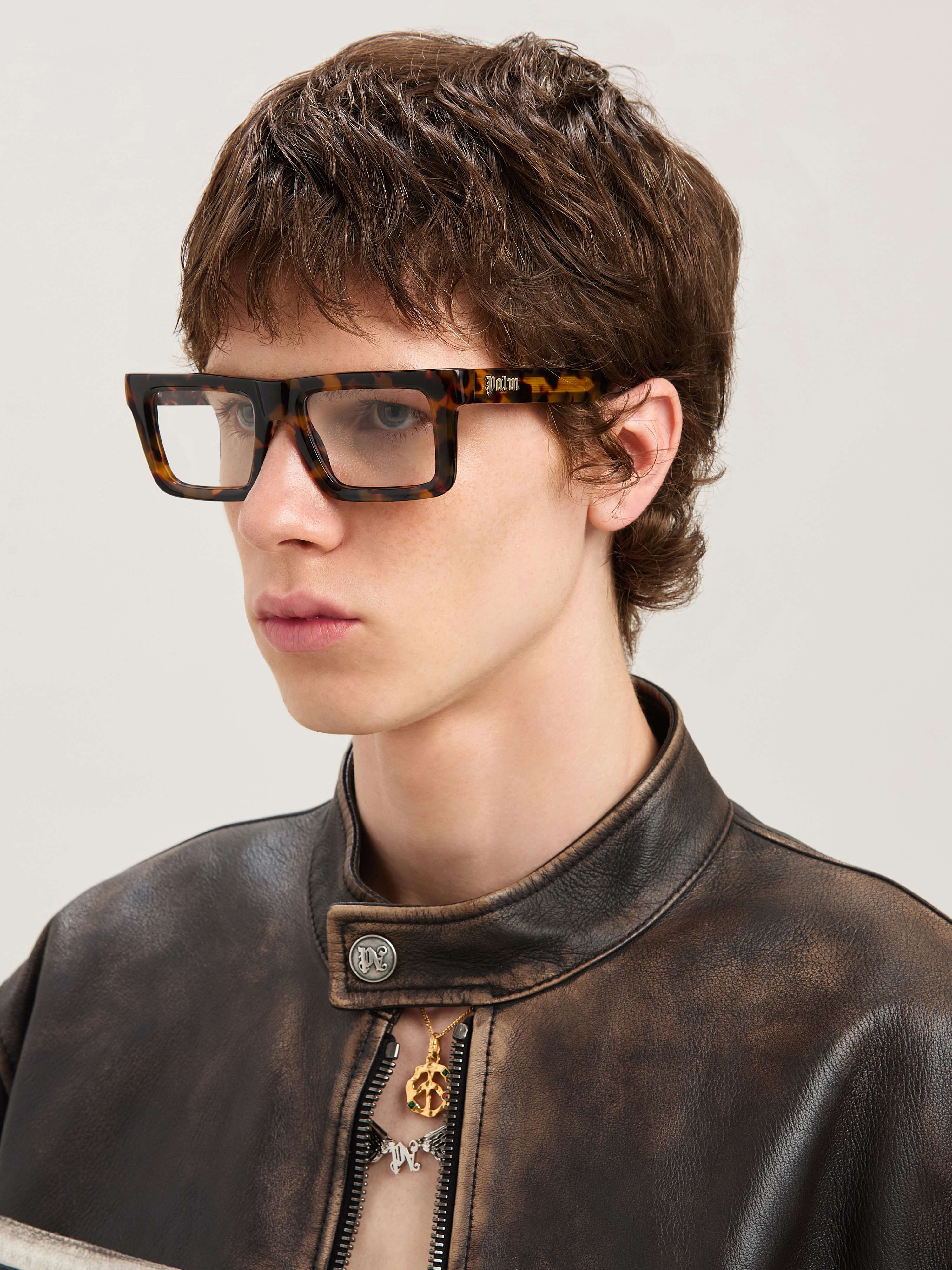 PALM ANGELS  Style 1A eyewear DARK BROWN - NO COLOR PERJ01AS25PLA001
