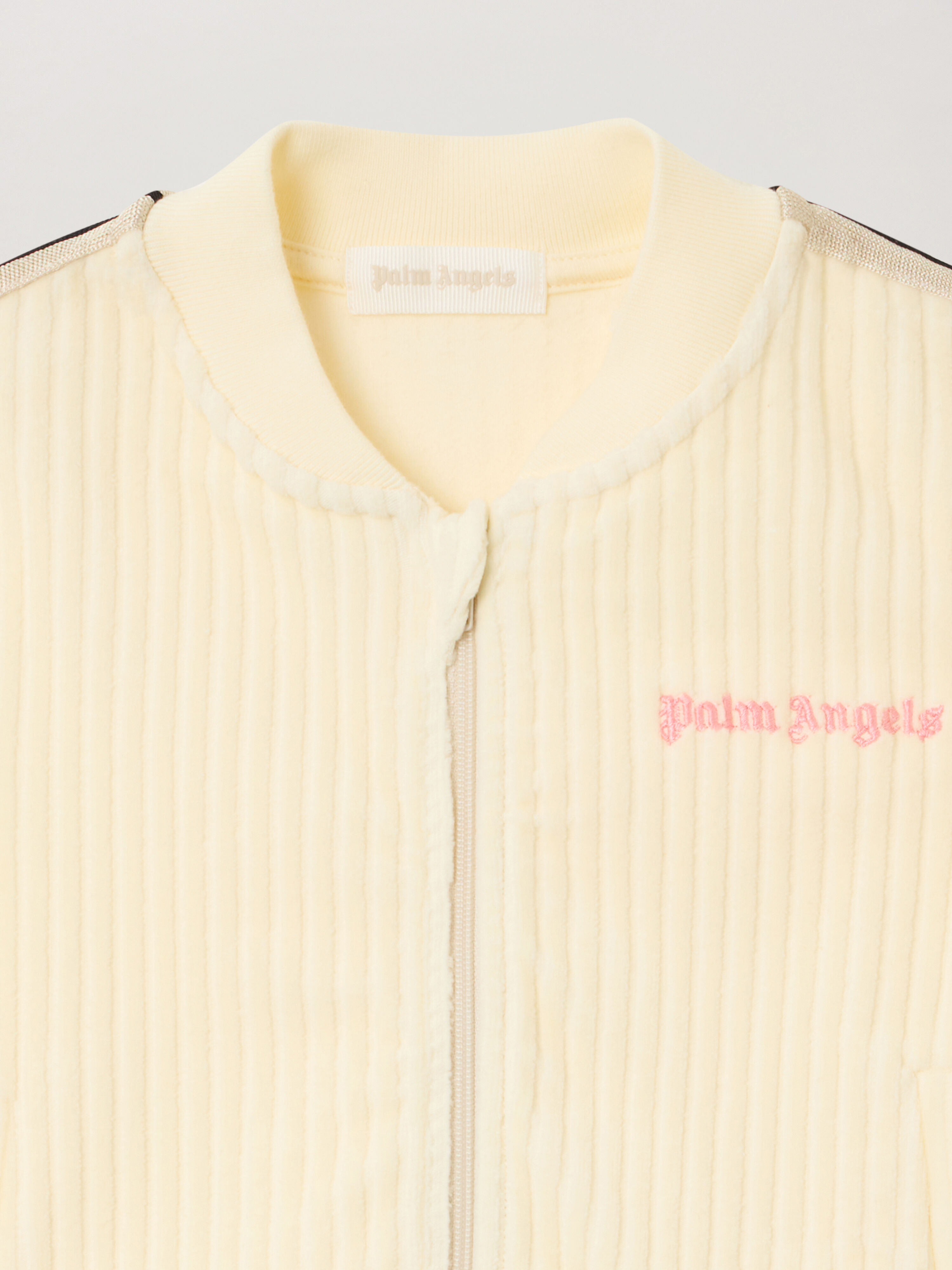 PALM ANGELS Pa Corduroy  Track Jkt OFF WHITE - SOFT PINK PG3X002F25FLE001