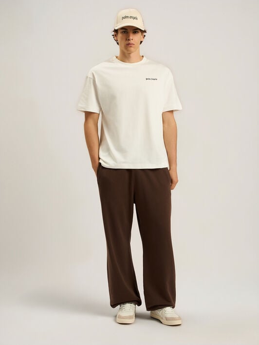 Waist Logo Sweatpants PALM ANGELS Waist Logo Sweatpants BROWN - OFF WHITE PAMCH01F26FL02