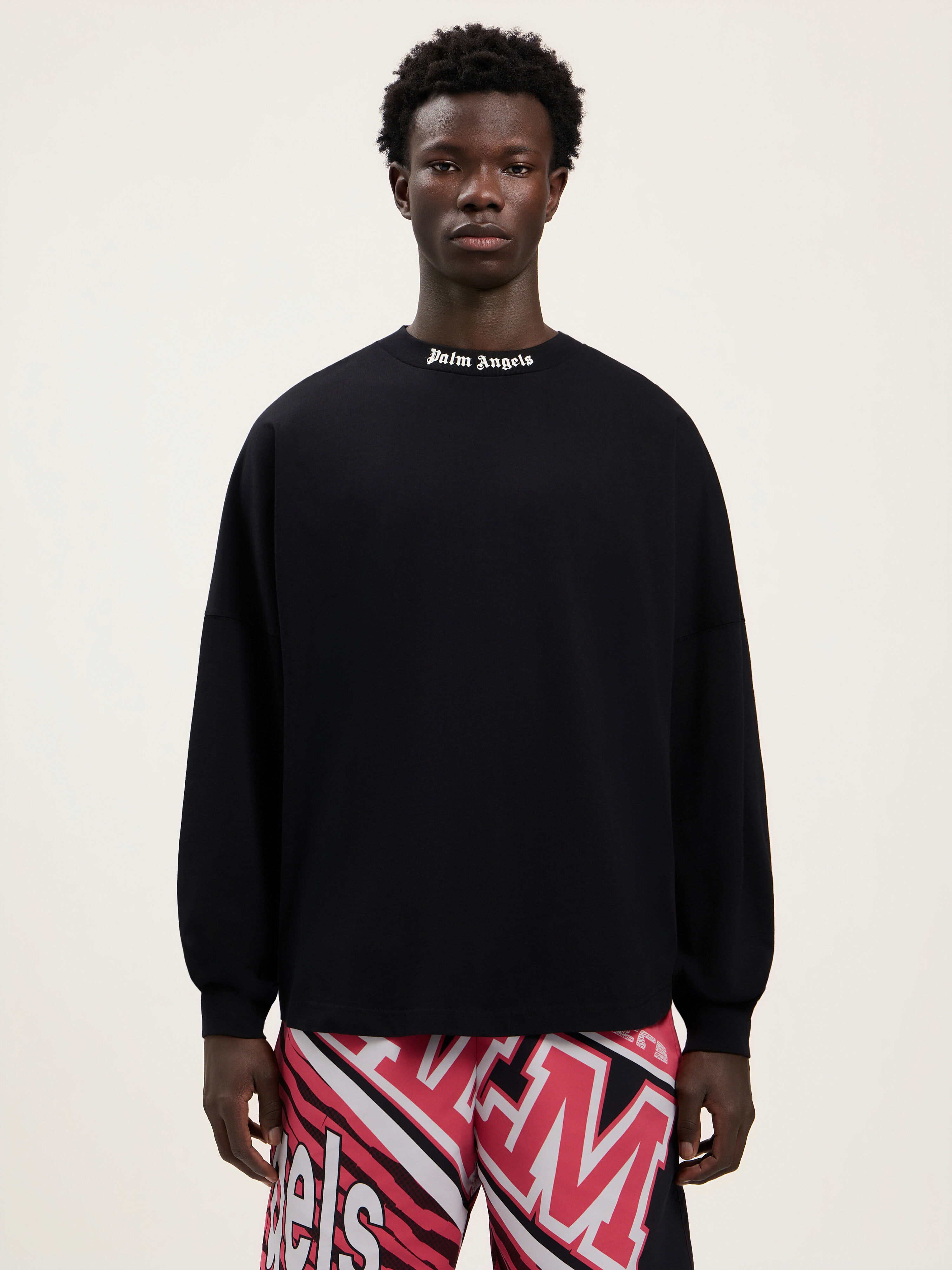 Classic Logo Long-Sleeved Over T-Shirt in BLACK OFF WHITE for Men