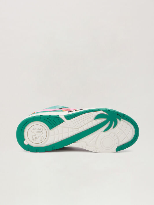 Venice Vinyl Sneakers PALM ANGELS Venice Vinyl Sneakers ORANGE - TEAL PMIA101F25LEA002