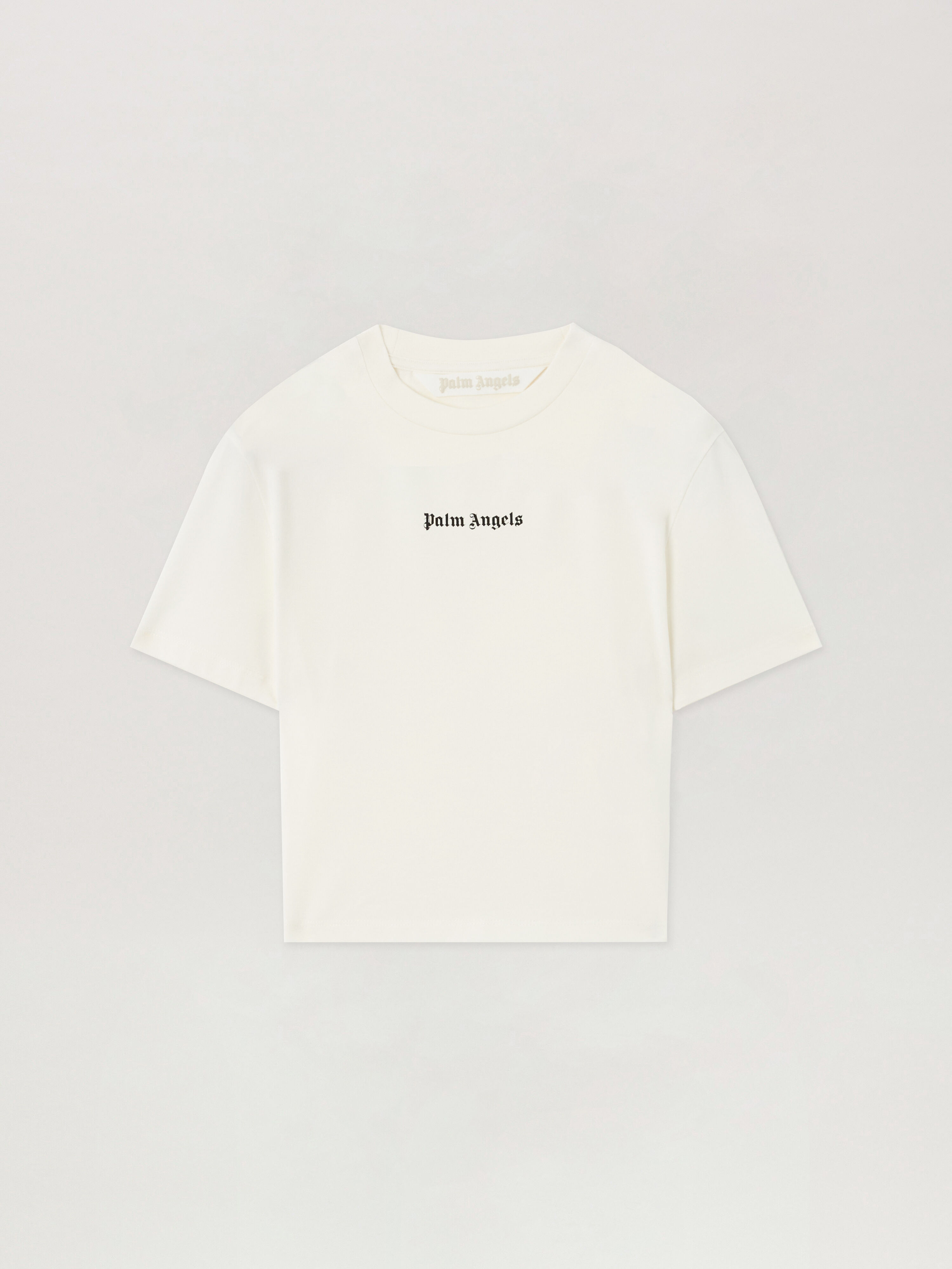 PALM ANGELS Classic Logo Baby T-Shirt OFF WHITE BLACK PWAA077S26JER001