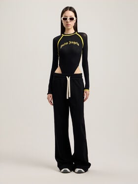 Curved Logo Sweatpants PALM ANGELS Curved Logo Sweatpants BLACK TOFU PWCH029S26FLE001