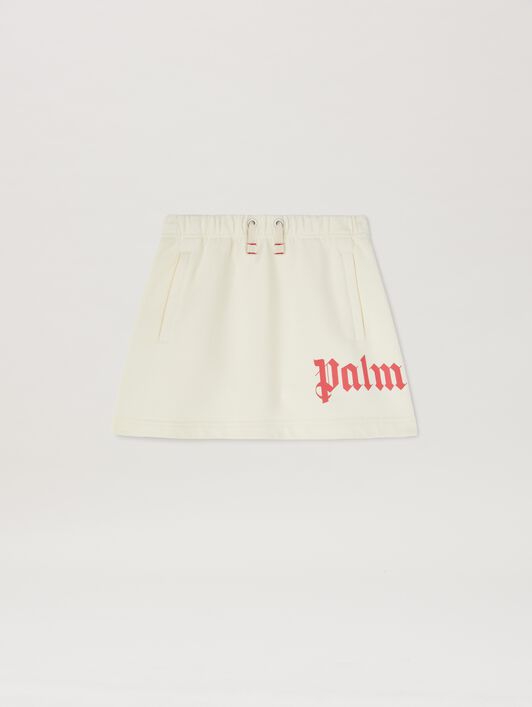 PALM ANGELS  Sweat-Minirock mit Logo BUTTER CHERRY PGCK001C99FLE002
