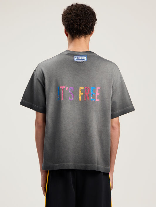 PALM ANGELS Catch Some Sun T-Shirt BLACK - MULTICOLOR PMAA109F25JER001