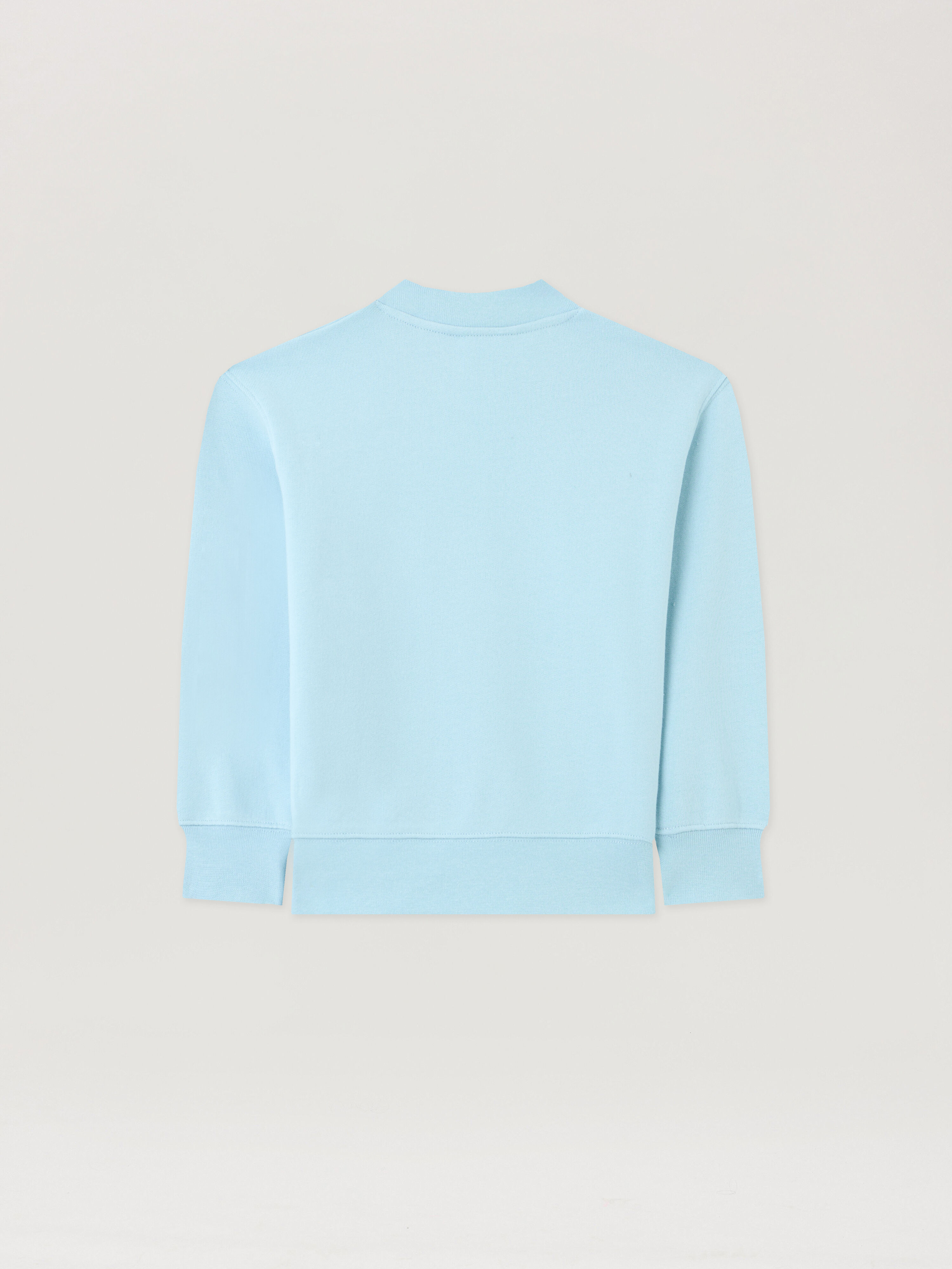 PALM ANGELS Neck Logo Brushed. Crew BLU BIMBO/ BABY BLUE PBBA012S26FLE004