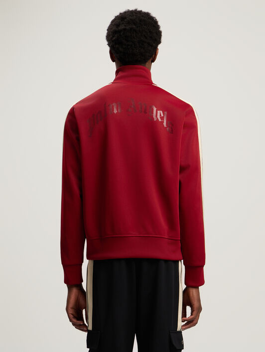 Curved Logo Zip-Up Track Jacket PALM ANGELS Curved Logo Zip-Up Track Jacket RED - OFF WHITE PMBD08HF25FAB001