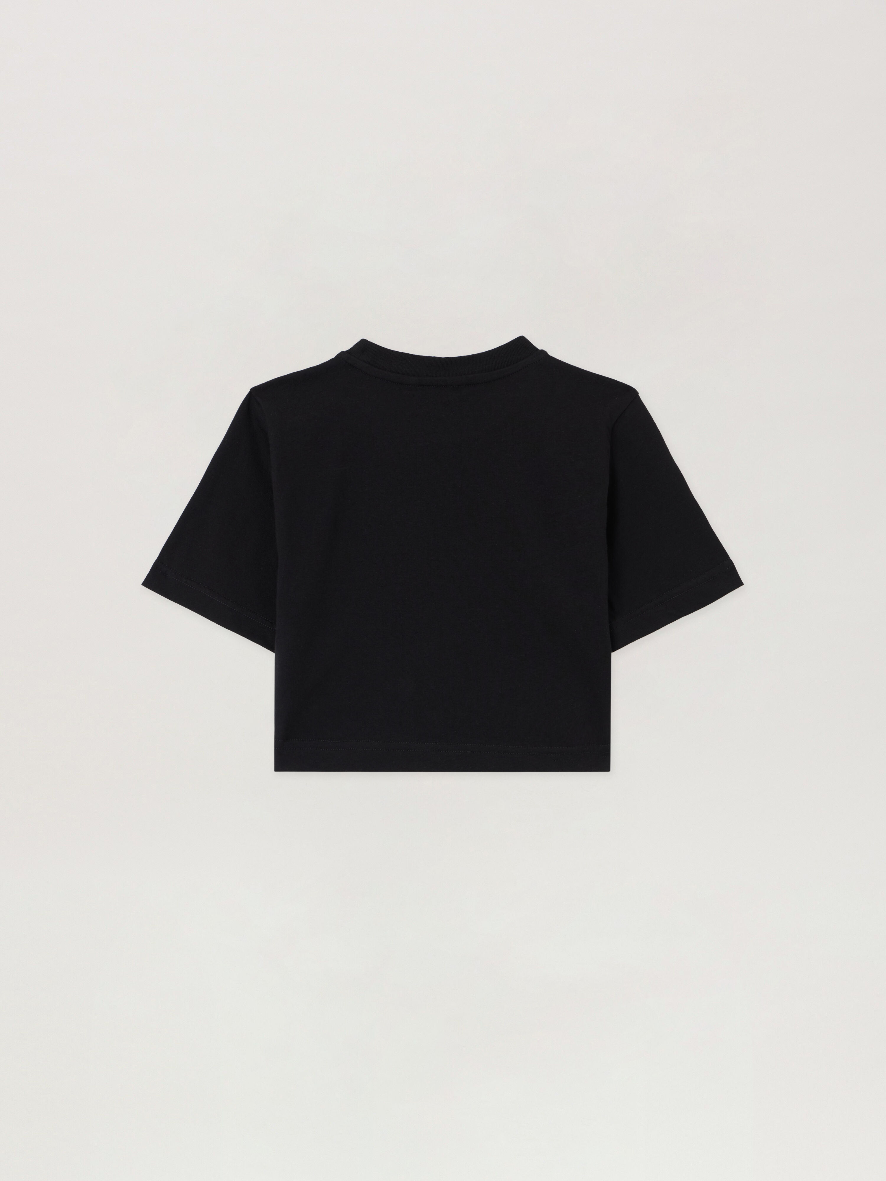 PALM ANGELS Shiny Studs Cropped Over T-Shirt NERO/BLACK PGAA004S26JER001