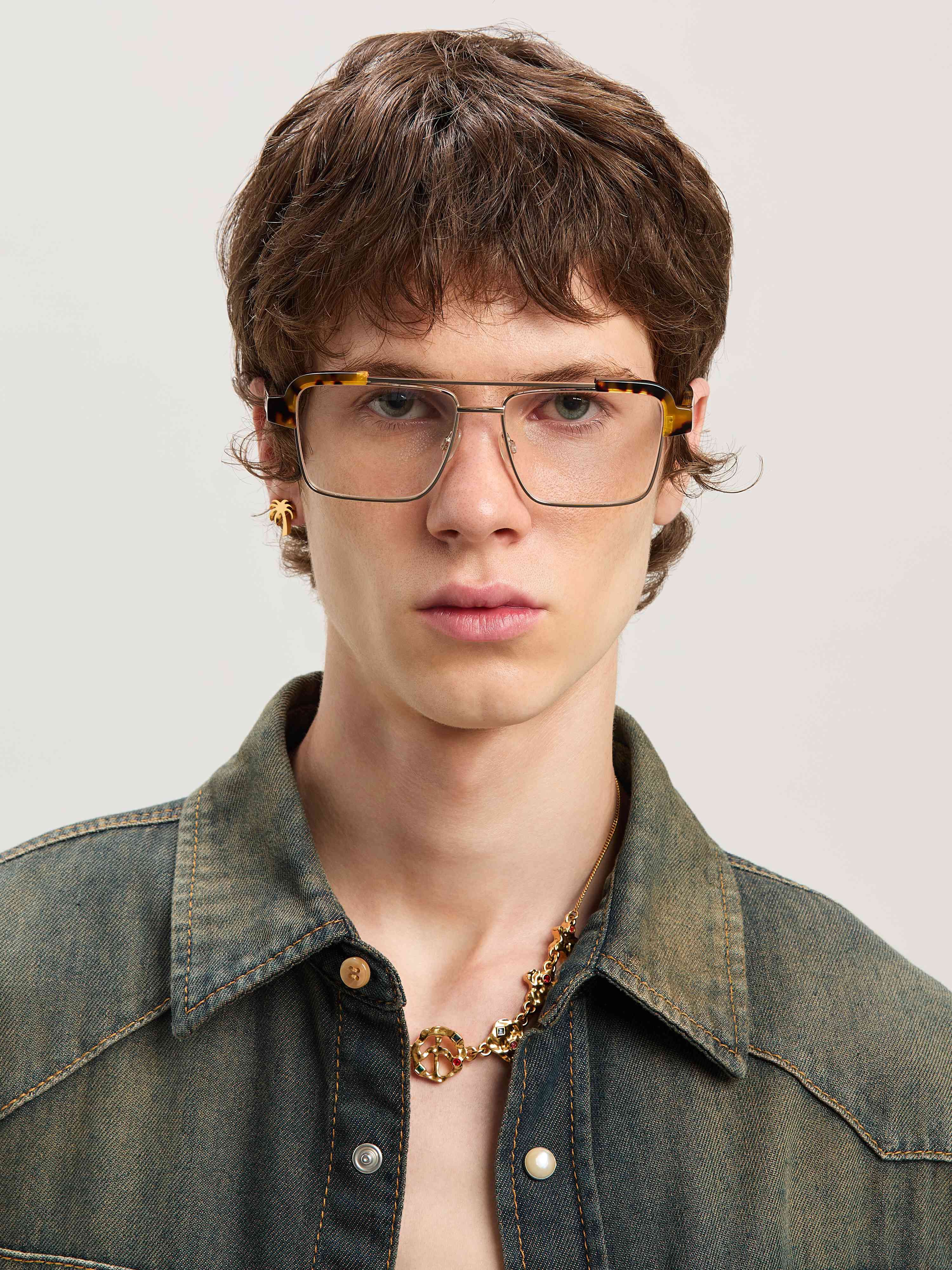 PALM ANGELS  Style 17 Brille HAVANA - NO COLOR PERJ017S25PLA001