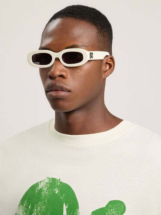 Yolo Sunglasses PALM ANGELS Yolo Sunglasses SHINY WHITE PA1032010753